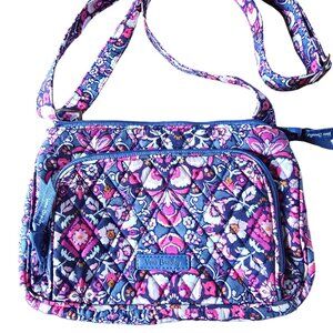 VERA BRADLEY Magenta Medallion Little Hipster Quilted Crossbody Purse